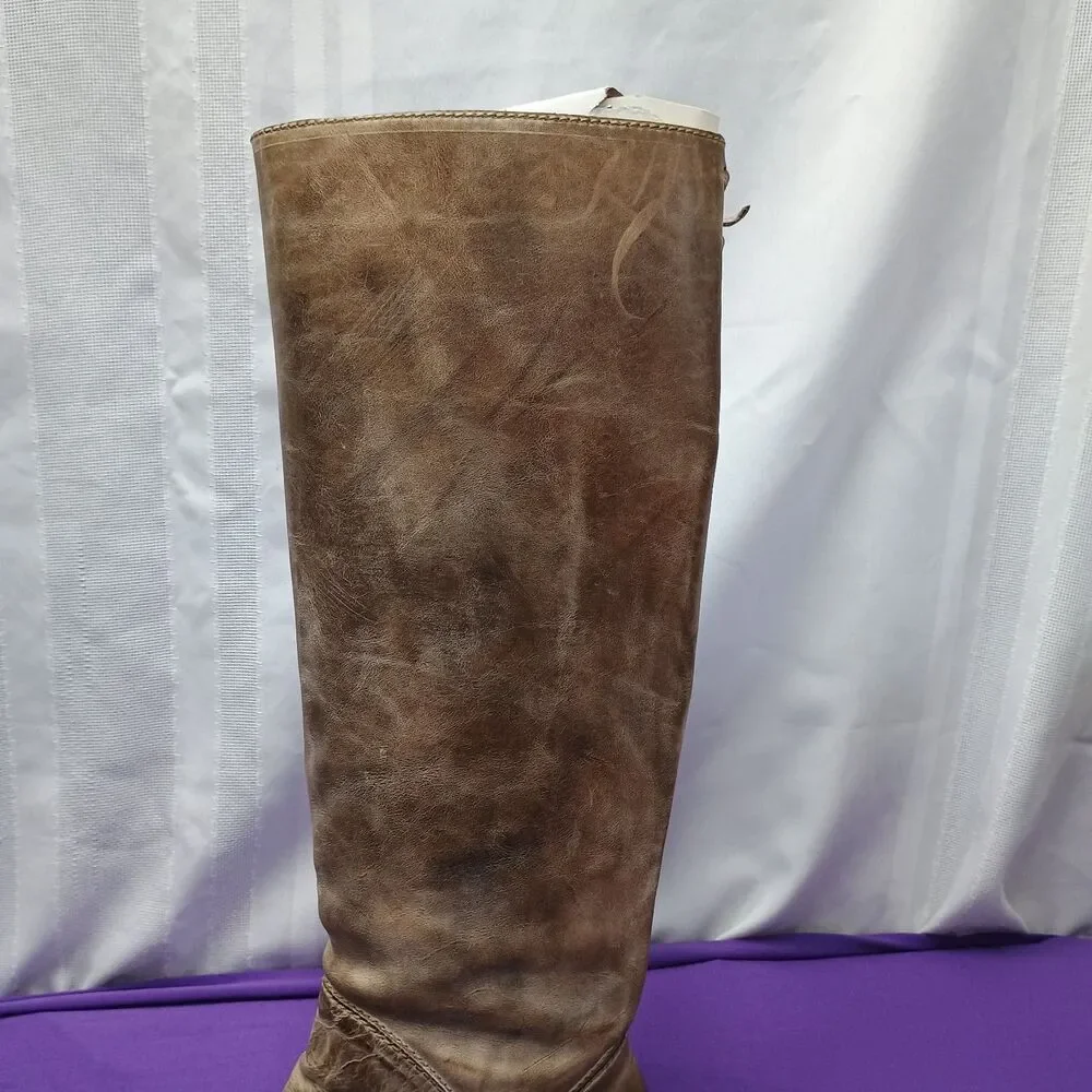 Corral Urban Chocolate Taupe Lace Tall Boots P5036 Ladies size 8.5M   Used W/Box